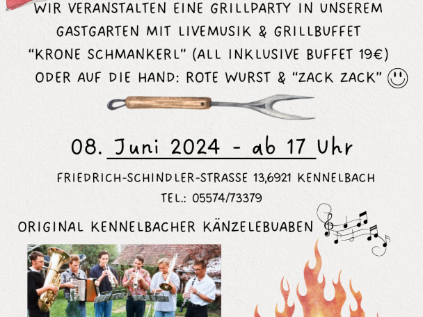 Grillfest mit Livemusik und Grillbuffet